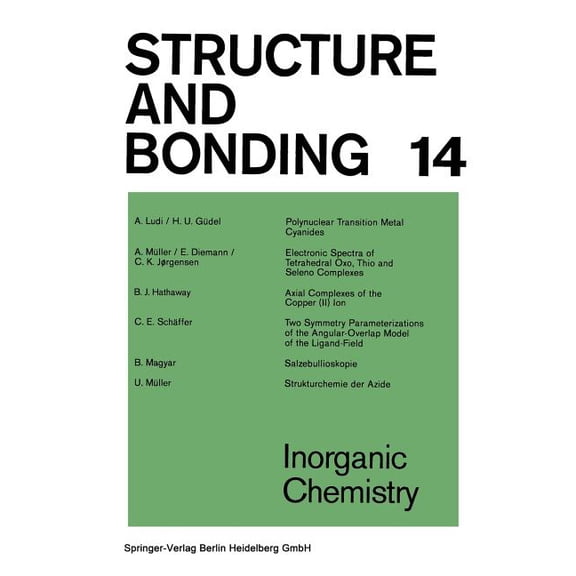 Structure and Bonding Inorganic Chemistry, Book 14, (Paperback)
