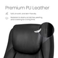 thumbnail image 4 of Ergonomic High Back Office Chair Faux Leather Executive Chair Padded Flip Up Armrest Computer Chair Adjustable Height Lumbar Support Wheels Swivel for Gaming Desk Chair (Black), 4 of 5