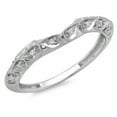 thumbnail image 1 of 0.10 CT 18K White Gold Round Diamond Ladies Anniversary Wedding Stackable Matching Band, 1 of 1