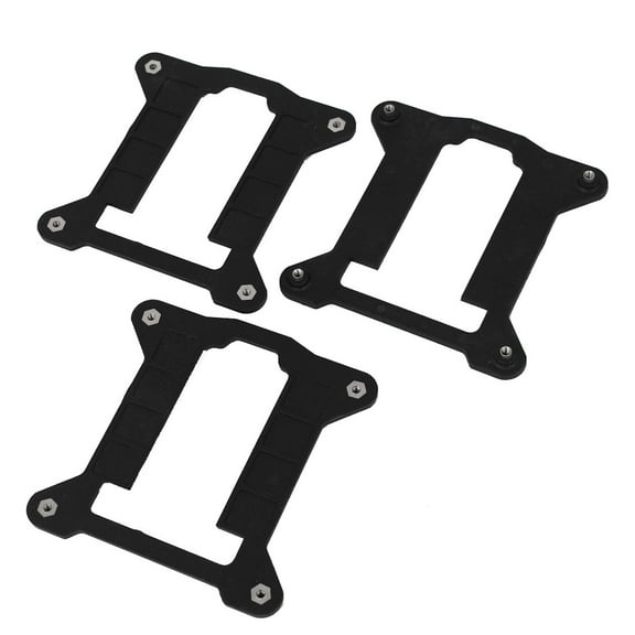 Plastic CPU Heatsink Cooling Holder Motherboard Bracket Clamp Black 3 Pcs