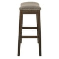 thumbnail image 2 of NewRidge Home Saddle Style 30" Bar Height Stool with Cobble Fabric, 2 of 3