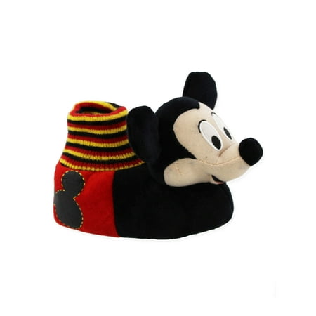 

Disney Mickey Mouse Toddler Boys Plush 3D Mickey Head Sock Top Slippers CH14570