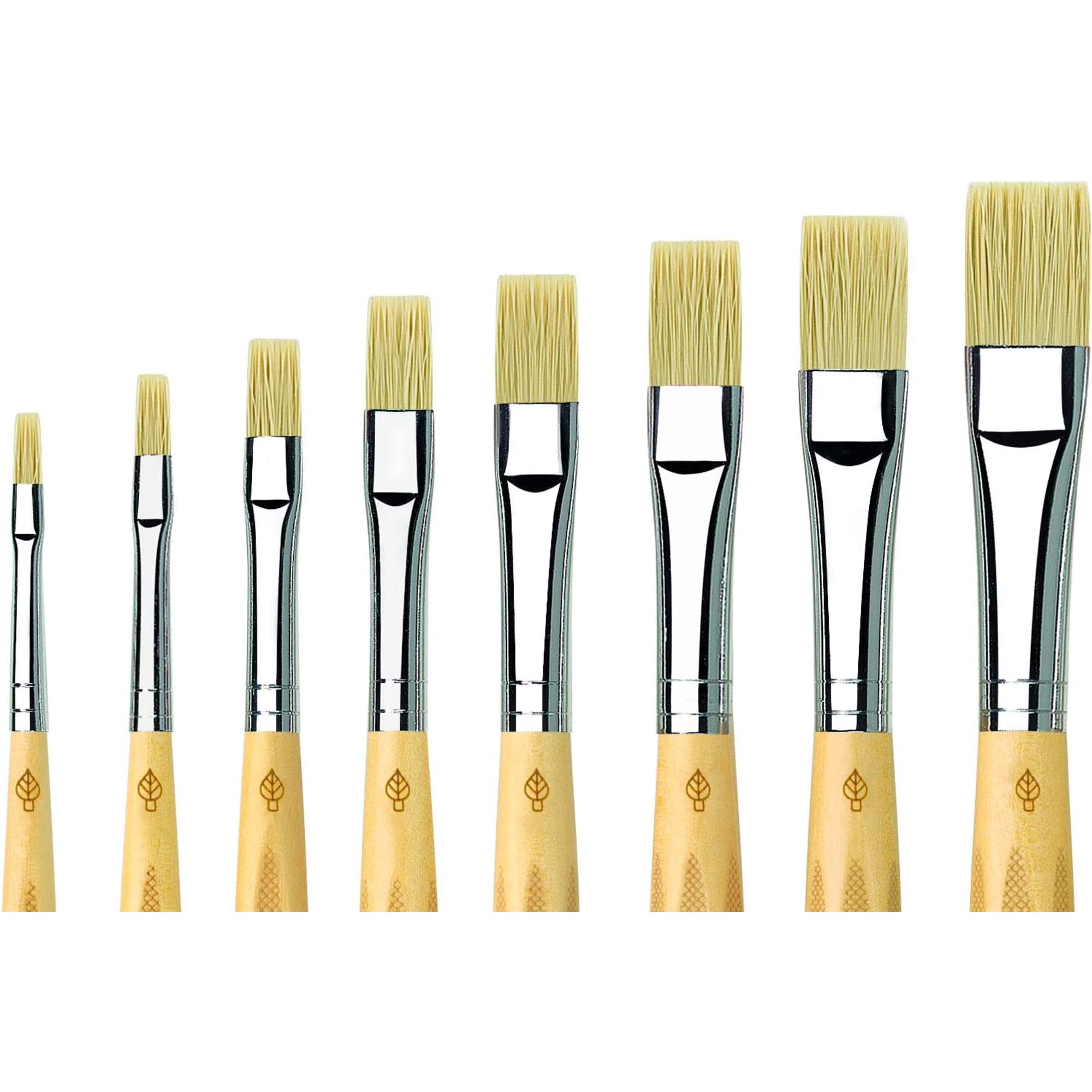 da Vinci JUNIOR BORSTE Synthetic Student Brush, Synthetic, All Paint Types, Flat, Series 329, Assorted Sizes, 8 Brush Set