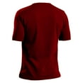 thumbnail image 4 of VERUGU Workout Shirts for Men Top Shirt Slim Short Sleeve Lapel Casual Sports Bottom Shirt T-shirt Top Wine XXL, 4 of 4