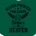 thumbnail image 4 of Inktastic Handpicked for Earth by My Sister in Heaven with Angel Wings Boys or Girls Baby Bib, 4 of 4