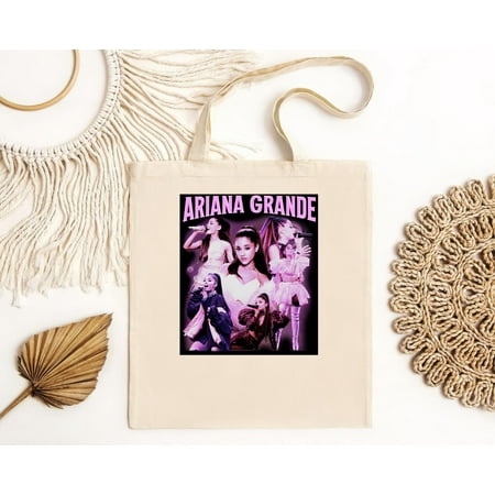 vintage Ariana Grande Bag Ariana Grande Vintage Tour Ariana Grande Merch Short Sleeve Black Vintage Style T Bag  Custom Tote Bag Beautiful-TH11346