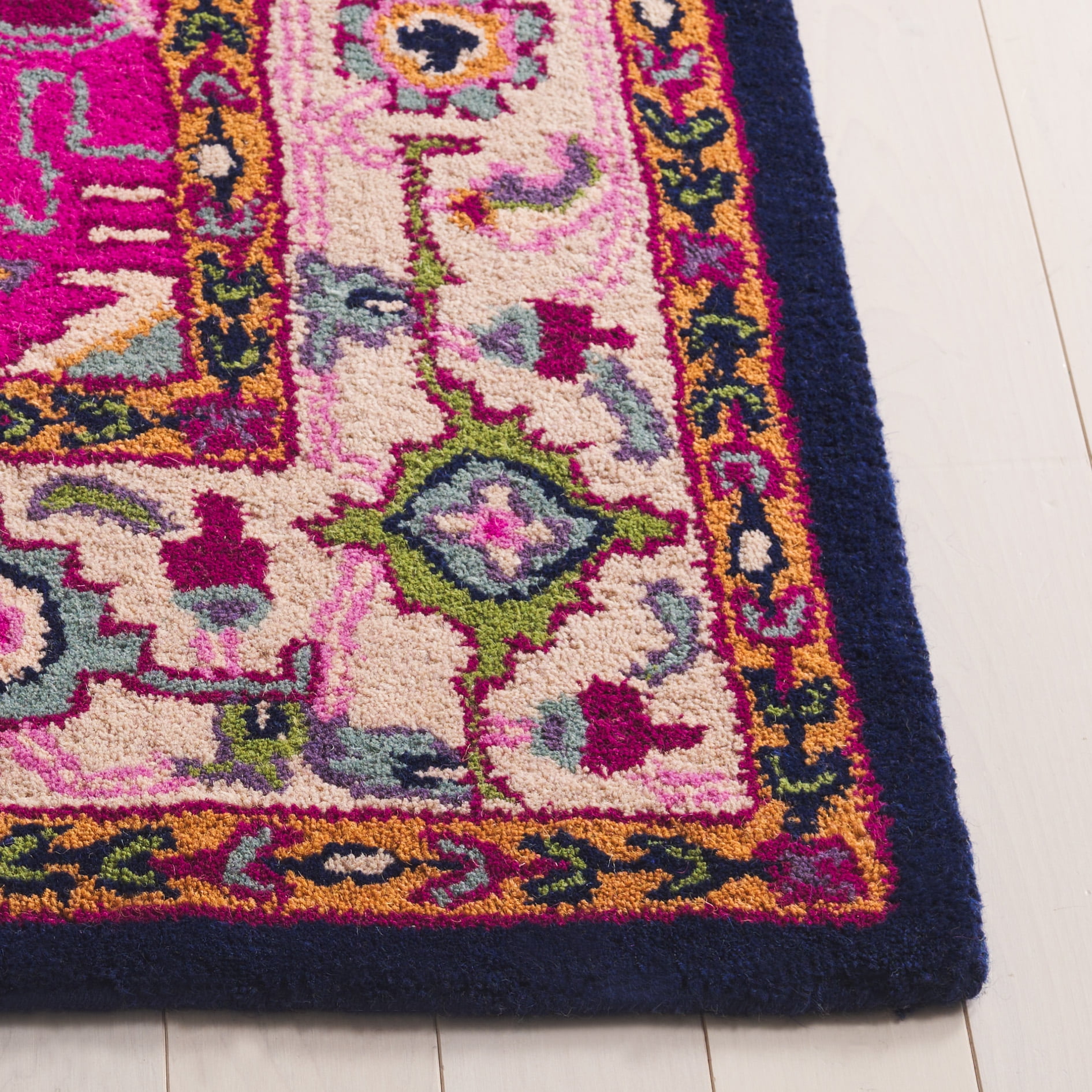 SAFAVIEH Bellagio Charlton Oriental Wool Area Rug, Ivory/Pink, 10' x 14'