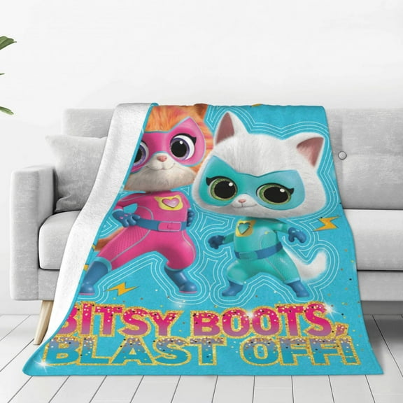 Super Kitties Fleece Blanket Super Soft Cozy Warm Flannel Fleece Throw Blanket For Couch Bed Sofa Throw 40"X30"
