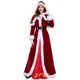 thumbnail image 5 of Disfraz de Navidad para mujer adulta, talla grande, vestido rojo, ropa de actuación navideña, 5 of 6