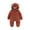 Coffee, variant on Baby Boy Fleece Jumpsuit Coffee Onesies Long Sleeve Button down Bear Onesie Hooded Jumpsuit Bodysuit Infant Snowsuit Newborn Baby Clothes 1-3 months
