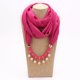 thumbnail image 4 of Collar de bufanda de gasa envuelta para mujer, joyería de perlas de moda, protección solar musulmana, regalo de bufanda, nuevo diseño, 14 colores, 4 of 4