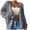 Grey, variant on Women's Cardigan Sweaters Fuzzy Button down Long Sleeve Open Front Drop Shoulder Cardigans Outwear Soft Comfortable Lightweight Loose Basic Fall Winter Cardigans White L