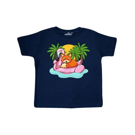 

Inktastic Fox Flamingo Tropical Beach Vacation Gift Toddler Boy or Toddler Girl T-Shirt