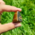 thumbnail image 5 of 2pc Polished Tiger's Eye Stone - Golden Brown Crystal for Wealth, Protection & Confidence | Healing Worry Stone & Desk Decor, 5 of 6