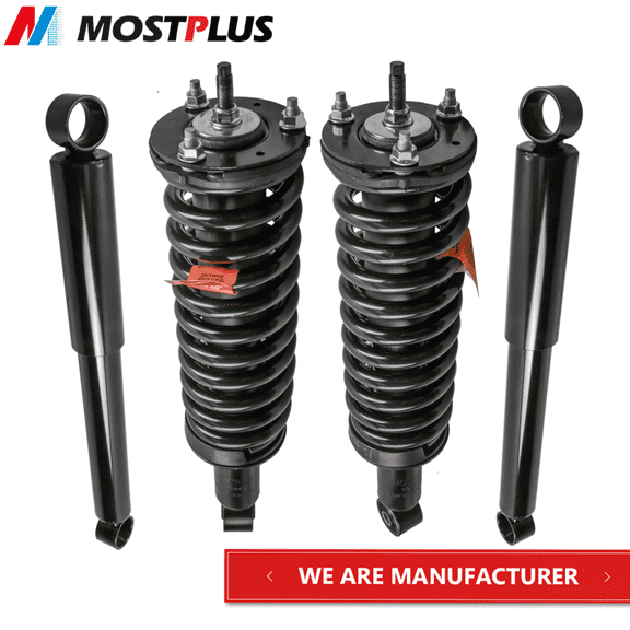 MOSTPLUS 4PCS Front & Rear Complete Struts Shocks for 1998-2004 Toyota Tacoma RWD