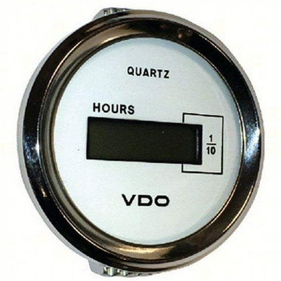SeaChoice 2-1/16" Flush Mount 12/24V Digital Hourrmeter