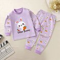 thumbnail image 2 of xaweyi Toddler Baby Outfit Boy Girl Crew Sweatshirt and Pants Set Fall Baby Clothes,Sizes 7-8 Years, 2 of 4