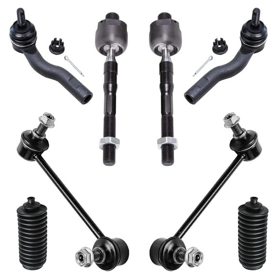 Detroit Axle - Front Inner Outer Tie Rod End Links   Sway Bar End Links   Boots Replacement for 2003 2004 2005 2006 2007 2008 Mazda 6