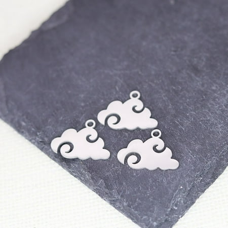 3PCS Clouds Charms Nature Pendants Handmade Decoration Vintage Stainless Steel Accessories For DIY Jewelry Making Findings