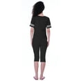 thumbnail image 2 of Moomaya Womens Plain Nightwear Set w/ Capri Cotton Sleepwear 2 Pcs Nightdresses-K9M, 2 of 7