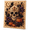 Multicolor#018, variant on Halloween Skull Pumpkin Tabletop Canvas Art, Gothic Floral Moon Diamond Painting Style Decor, Fall Season Desktop Ornament for Home Shelf Display 3pc