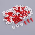 thumbnail image 1 of Negro / rojo plástico triángulo tornillo ojos de seguridad accesorios de para muñeco de oso de peluche animales de peluche juguetes fab 50 Piezas 14x7x5mm Rojo BLESIY Ojos de seguridad Nariz para muñecas, 1 of 8