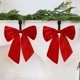 thumbnail image 4 of Adorno Navideño de Terciopelo con Forma de Lazo Pequeño para Árbol de Navidad, Decoración para Ventanas, Adornos Navideños., 4 of 6