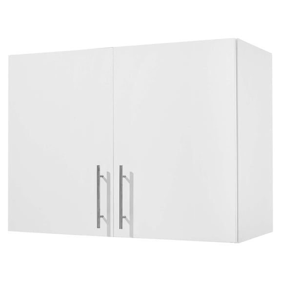 Laundry Room Wall Cabinet 2-Tier Cupboard Storage 32 in with 2 Doors White
