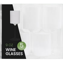 PLASTICPRO Plastic Wine Glasses Disposable 9 oz Plastic Cocktail Cups, 10 Pack
