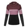 thumbnail image 1 of FashionOutfit Women's Stylish Hoodie Front Kangaroo Pocket Color Block French Terry Top, 1 of 1