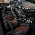 thumbnail image 2 of OTOEZ Universal PU Car Seat Covers Full Set 5 Seats Leather Front and Rear Bench Backrest Cushion Protector Fit Most Honda Toyota Chevy Ford Nissan Trucks SUVs, 2 of 6