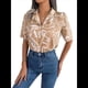 thumbnail image 2 of Camisa Informal de Corta Holgada con Cuello de Traje en Contraste para Mujer Caqui L, 2 of 10