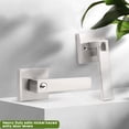 thumbnail image 5 of LASIEYO Privacy Door Handle with Lock, Square Heavy Duty Door Handle Lever Set, Interior Passage Door Knob Keyless Door Handles for Bathroom Bedroom Left Right Sided Doors, Silver, 5 of 11