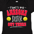 thumbnail image 4 of Inktastic That's My Awesome Sister out There with Softballs Boys or Girls Baby Bodysuit, 4 of 5