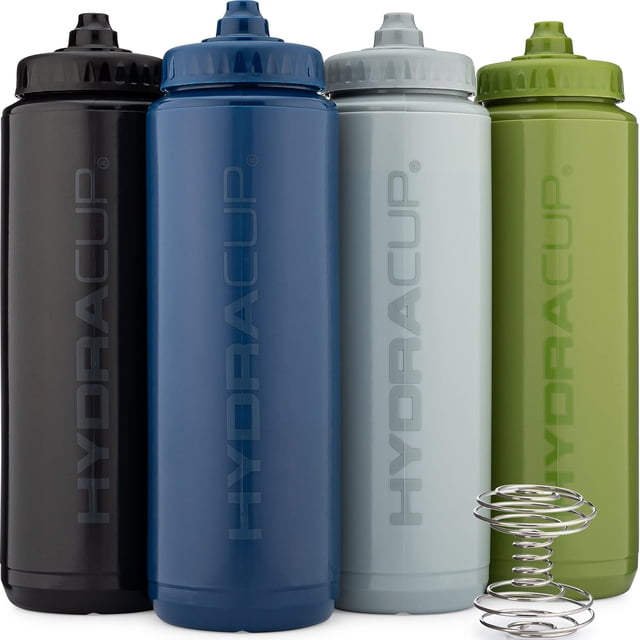 Botella de agua Hydra Cup Sport Squeeze 946 ml, paquete de 4 con batidora