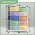 thumbnail image 6 of Sorbus Dresser with 10 Drawers - Storage Unit Organizer Chest for Clothes - Bedroom, Kids Room, Nursery, & Closet - Steel Frame, Wood Top, and Easy Pull Fabric Bins, 6 of 6