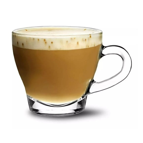 Juego de 6 Tazas de Vidrio Borgonovo Capuccino 180 Ml Ischia