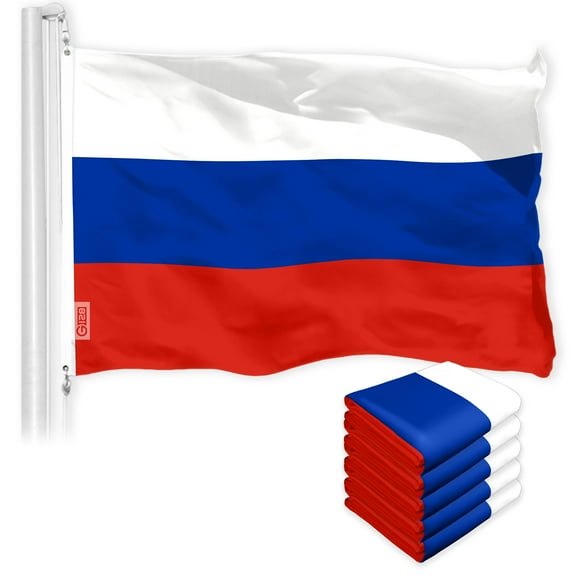 Russia Russian Flag 3x5FT 5-Pack 150D Printed Polyester By G128