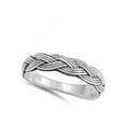 thumbnail image 4 of Braided Woven Criss Cross Thumb Ring .925 Sterling Silver Band Jewelry Female Male Unisex Size 7, 4 of 4