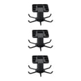 thumbnail image 1 of Moyic Gancho giratorio de 360 grados, autoadhesivo, sin perforaciones, con 6 ganchos, lazos para puerta de pared, bolsa, colgadores Negro 3Conjunto, 1 of 6