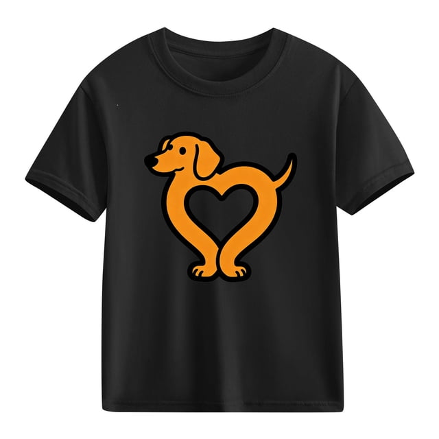TaTaai School Season Cute Print Short Sleeve T-Shirt, Valentine's Day Casual Top, Unisex All Season Graphic Tee Gift