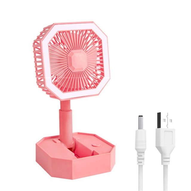 Ventiladores de escritorio portátiles recargables de 500mAh, ventilador de mesa de refrigeración Personal, ventiladores portátiles, ventilador de lámpara nocturna silencioso Fivean unisex