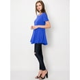 thumbnail image 4 of Made by Johnny Women's Tunic Top Casual T Shirt for Leggings S-5XL Plus Size M ROYAL_BRITE, 4 of 6