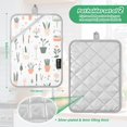 thumbnail image 6 of Yayeee Pot Holders Kitchen Heat Resistant with Pocket 7"x9.8" Cotton Oven Cooking Hot Pads, Green Garden Pattern, 6 of 7