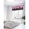thumbnail image 3 of Merry Christmas Valances for Windows, Christmas Tree Snowflakes Pink Plaids Light Filtering Window Treatment Valances, Rod Pocket Small Curtains for Kitchen/Bathroom, 42"x18", 3 of 9
