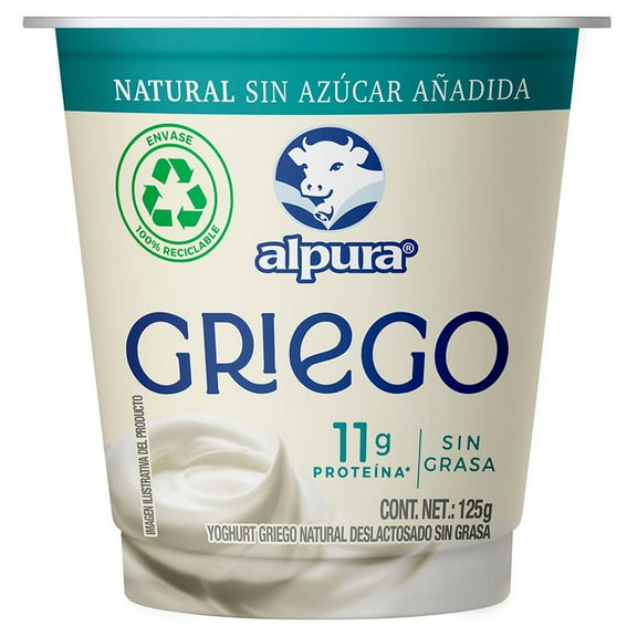 Yogurt Griego Alpura Natural Sin Azúcar 125 g