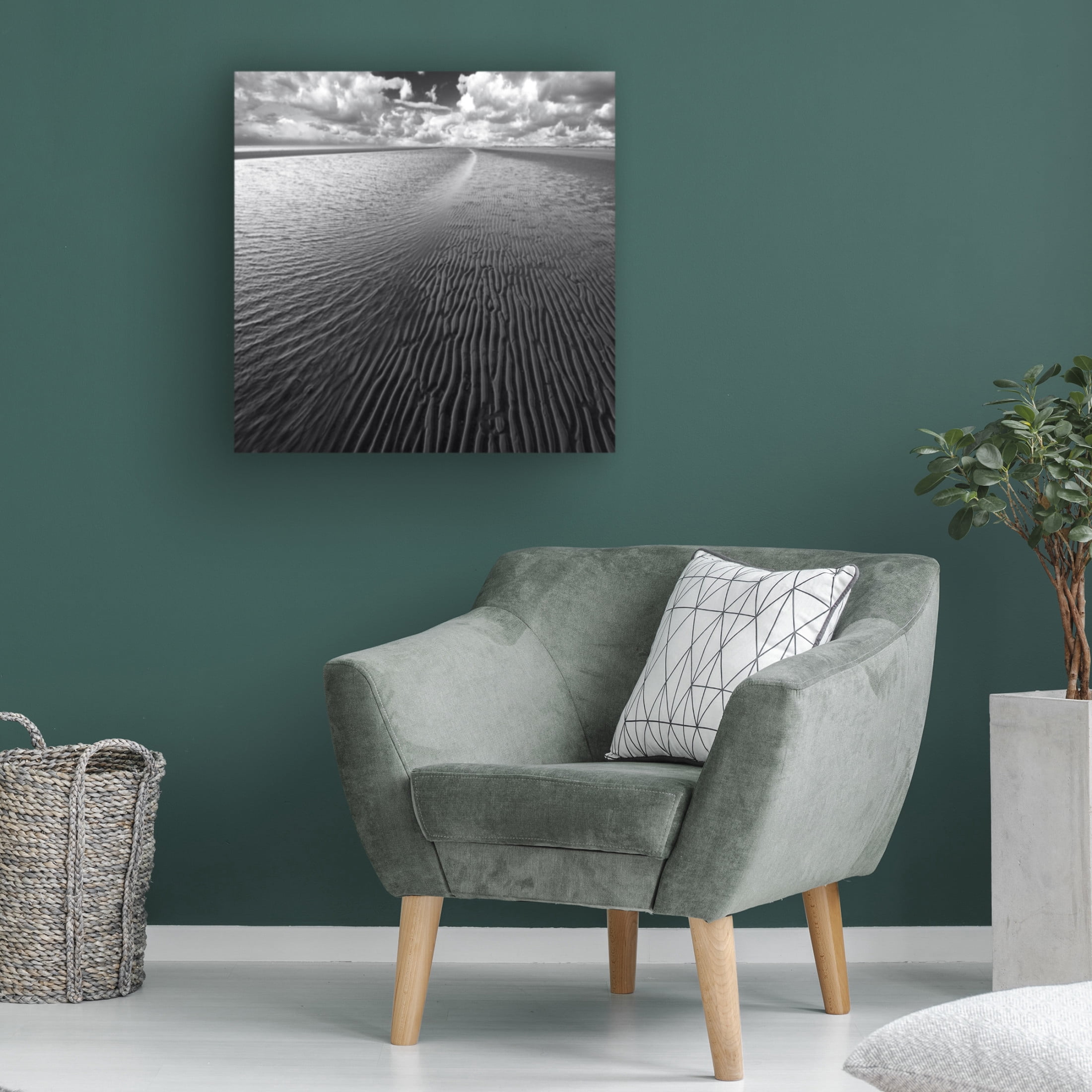 Canvas Wall Art - Carsten Meyerdierks 'Ocean A Clouds' Wall Art for Living Room, Bedroom, or Office D?cor by Trademark Fine Art - 14 x 14 Inches