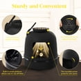 thumbnail image 3 of Norcho Hidden Cat Litter Box Enclosure, Plant Corner Furniture with Litter Liner, Black, 3 of 9