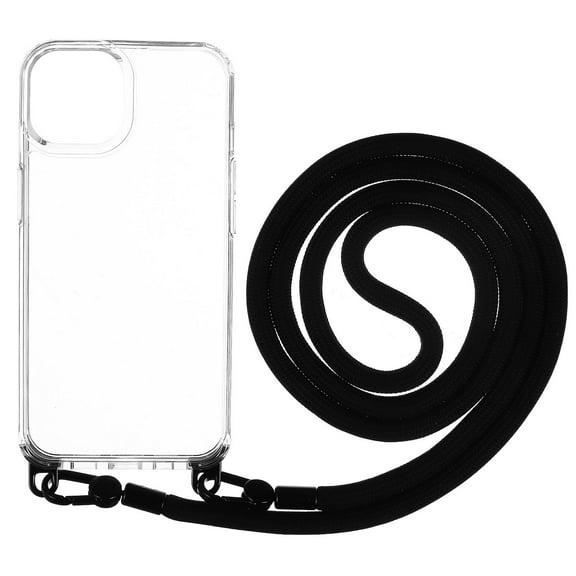 NICEXMAS 1 Set Phone Case With Strap Clear TPU Anti Theft Holder For Mobile Accessories For Men