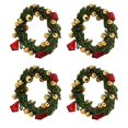 thumbnail image 4 of Fennco Styles Hand Beaded Christmas Wreath Decorative Napkin Rings, Set of 4 - Green Glass Beads Napkin Holders for Home, Dining Room, Banquet, Family Gathering, Holiday Décor and Special Occasion, 4 of 4